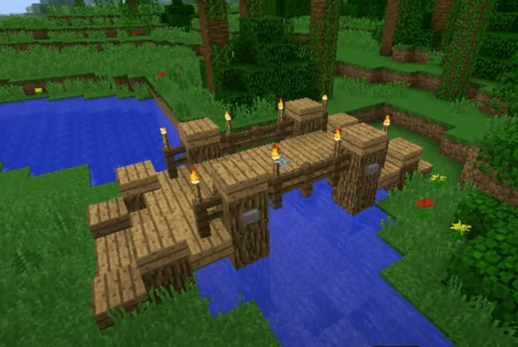 minecraft wood bridges