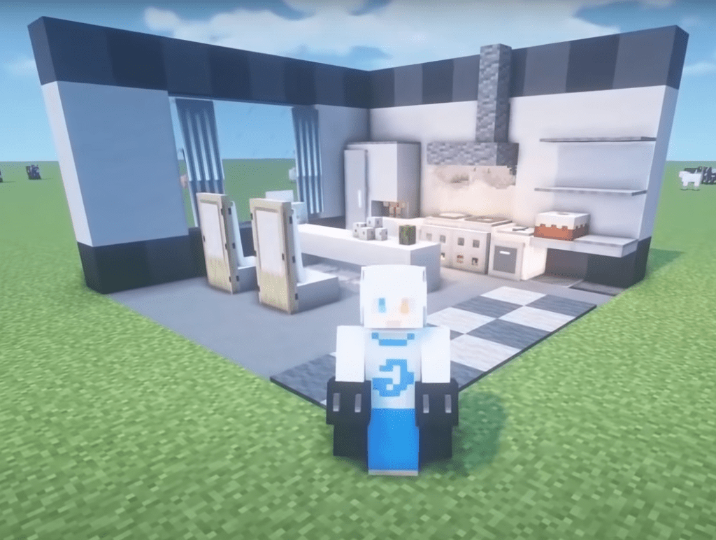 Incredible Minecraft Kitchen Ideas Oct 2024   Simple Checkered Kitchen Minecraft Kitchen Ideas 1024x772 